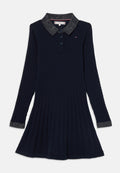 GLITTER MINI CABLE KNIT JUMPER DRESS Media 1