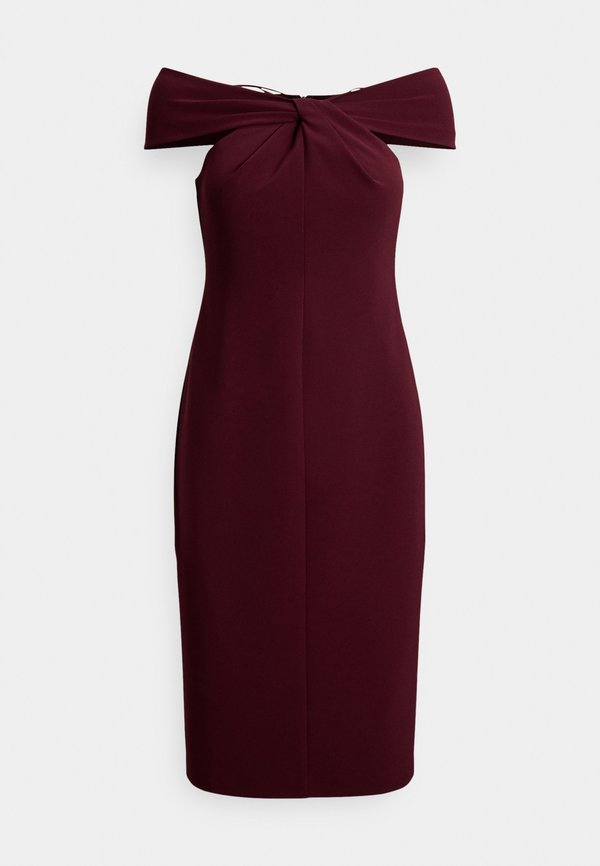 Lauren Ralph Lauren Petite TWIST-FRONT CREPE COCKTAIL DRESS
