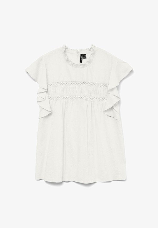 Vero Moda VMTRINE - Top - snow white