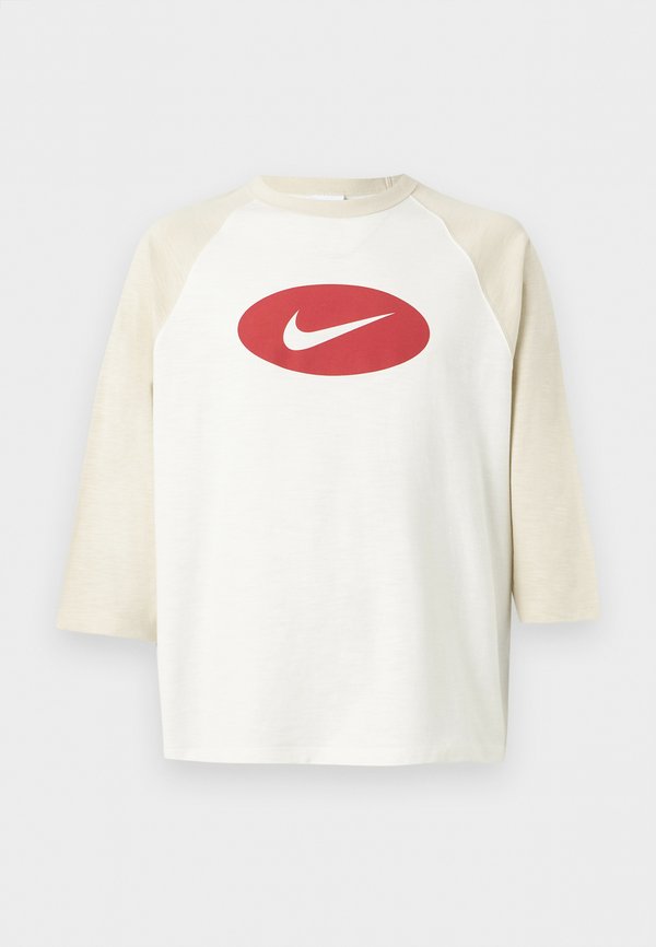Nike Sportswear CLUB REISSUE UNISEX  - Long sleeved top - khaki/sail/team crimson