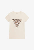 Guess MIT DREIECKSLOGO - Print T-shirt - mehrfarbig beige