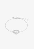 TOM TAILOR HERZ UND INFINITY - Bracelet - silber