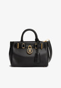 Tommy Hilfiger THE AMERICAN ICON LEATHER TOTE BAG - Handbag - black