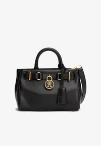 Tommy Hilfiger THE AMERICAN ICON LEATHER TOTE BAG - Handbag - black