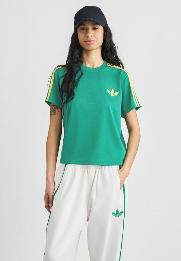adidas Originals FIREBIRD TEE - Basic T-shirt - bold green/yellow/off white