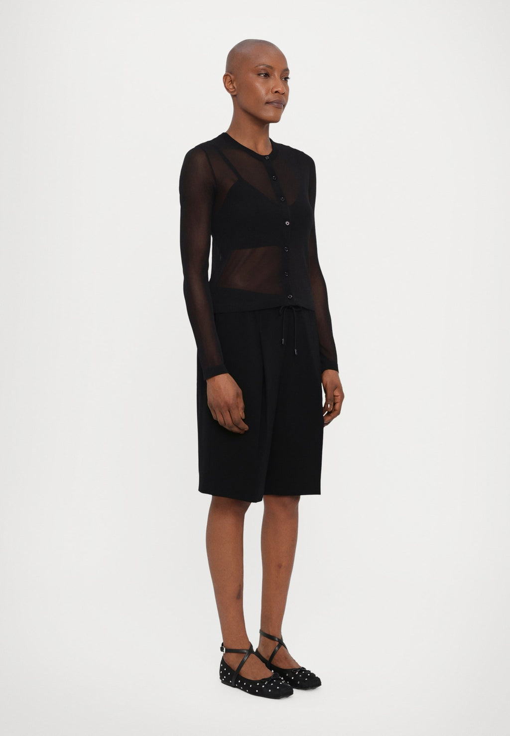 MICHAEL Michael Kors SHEER CROP CARDI