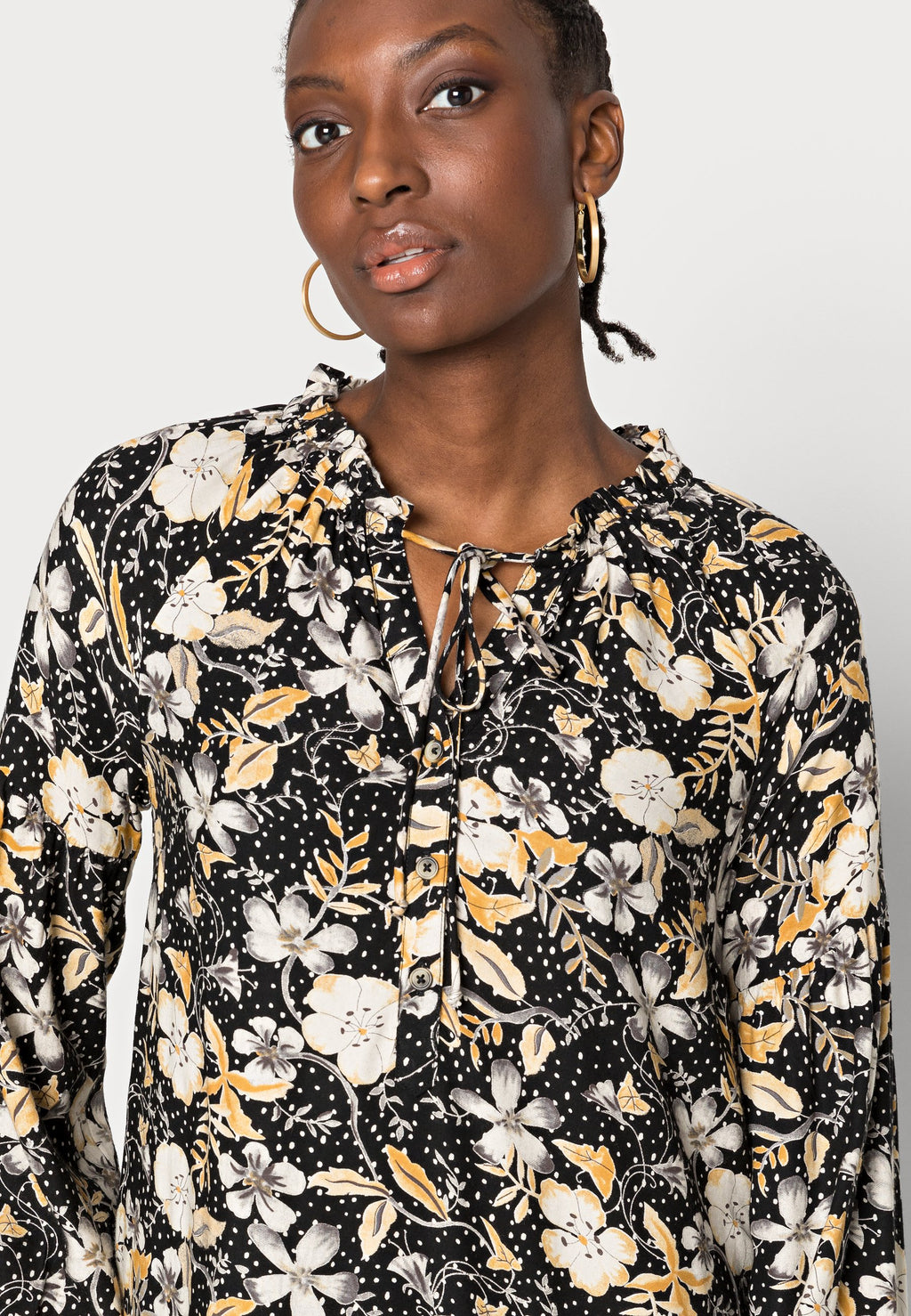 Thought SEYMOUR FRILL NECK TOP