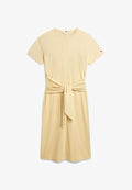 Tommy Hilfiger TEXTURED KNOT MIDI - Jersey dress - harvest wheat