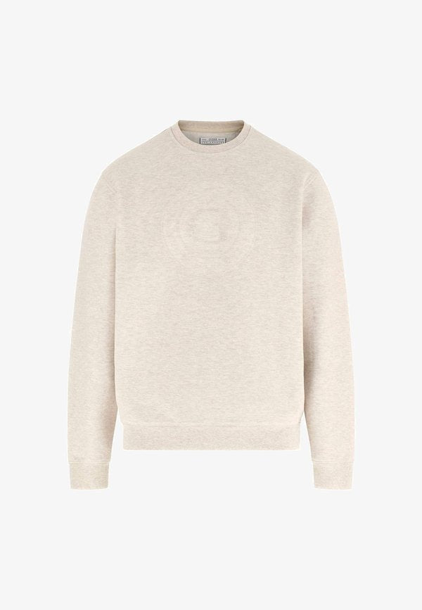 Guess MIT GEPRÄGTEM LOGO - Sweatshirt - beige