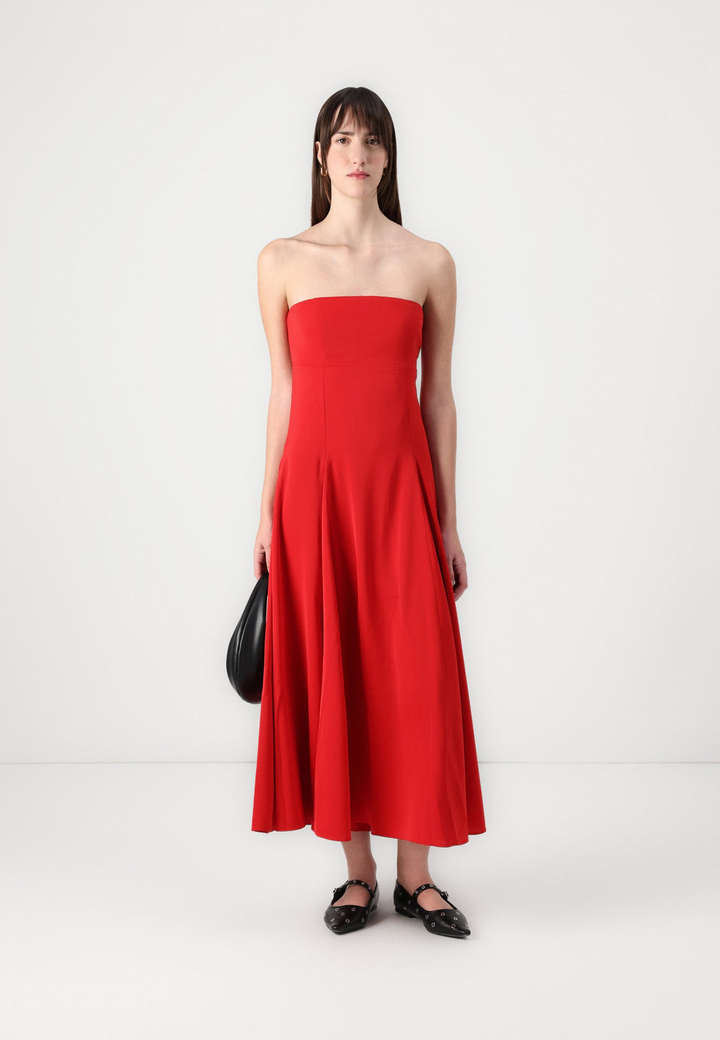 Abercrombie & Fitch Godet Clasp-Back Midi Dress