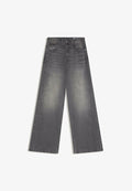 Bershka LOW-RISE BOYFRIEND  - Trousers - grey