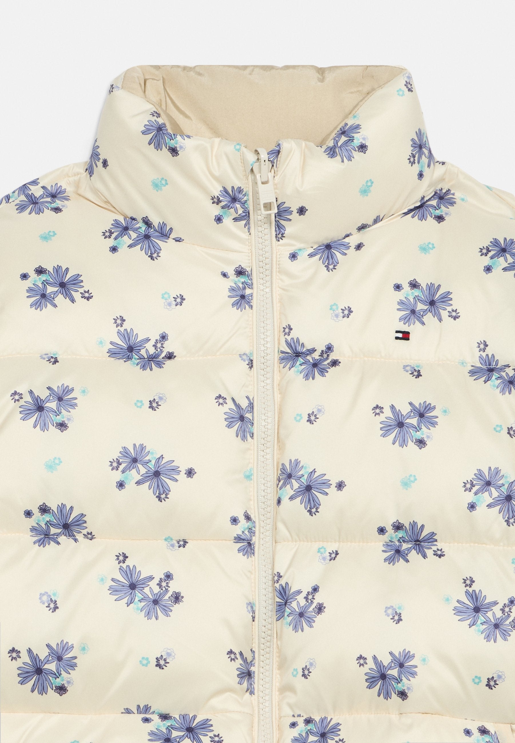 FLORAL PRINT REVERSIBLE RELAXED PUFFER JACKET Media 4