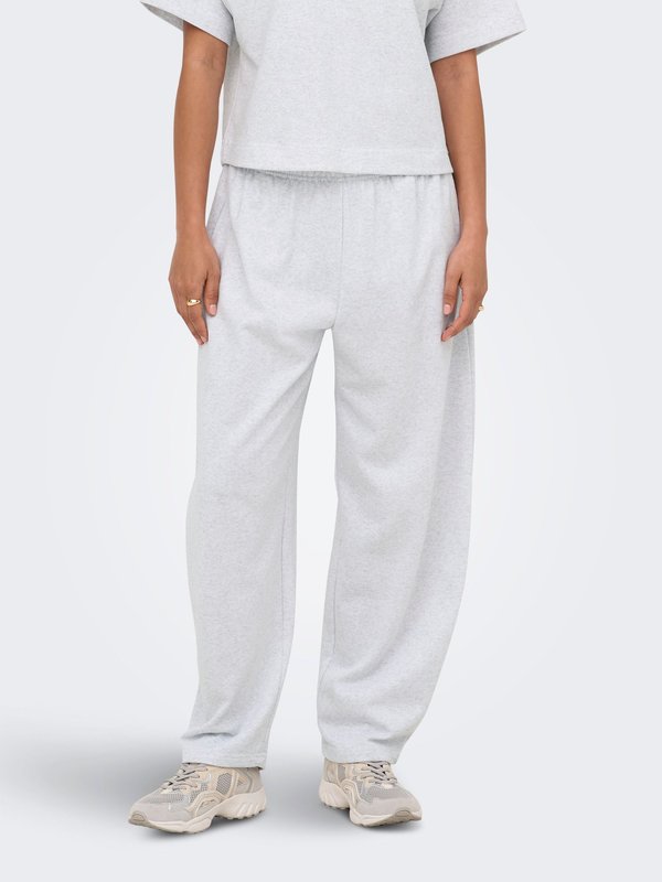 ONLY JOGGERS ONLOFELIA COMFORT FIT JOGGERS - Trousers - light grey melange