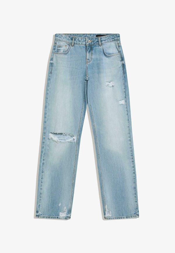 Bershka TROUSERS - Straight leg jeans - light blue