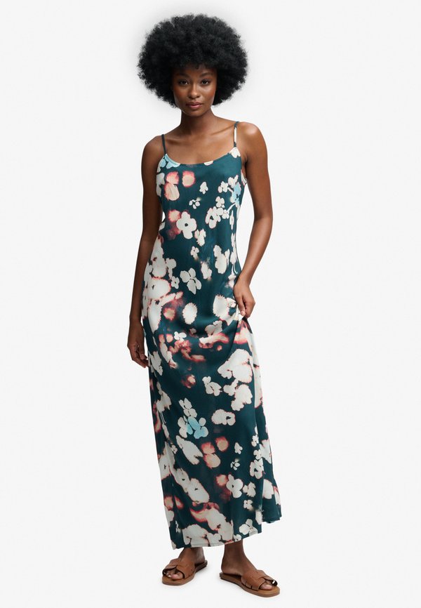 Superdry & Co SUPERDRY PRINTED MAXI SLIP DRESS.. - Maxi dress - ink cherry blossom