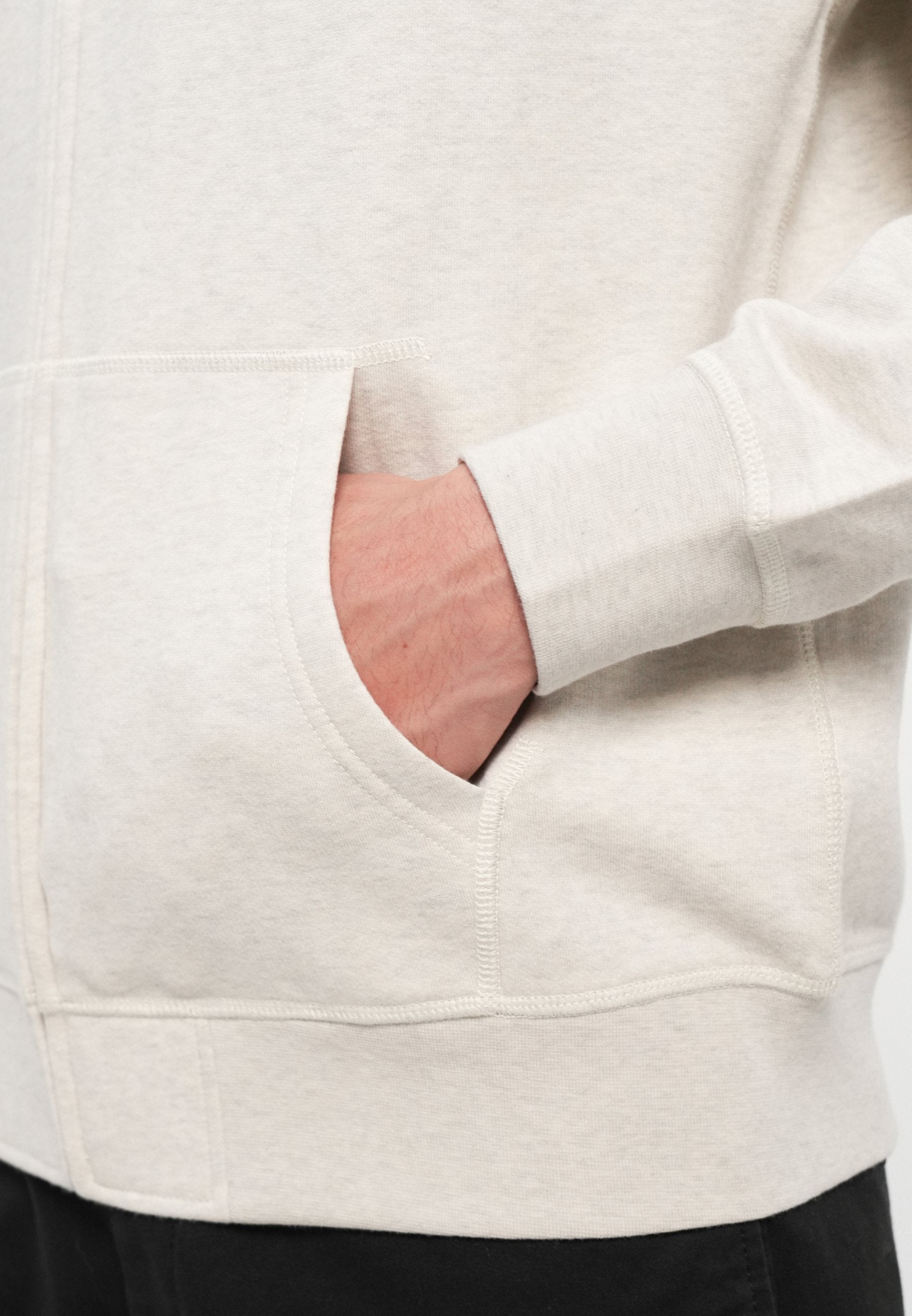 STAND-UP COLLAR ZIP-THRU FLEECE SWEATSHIRT Media 6