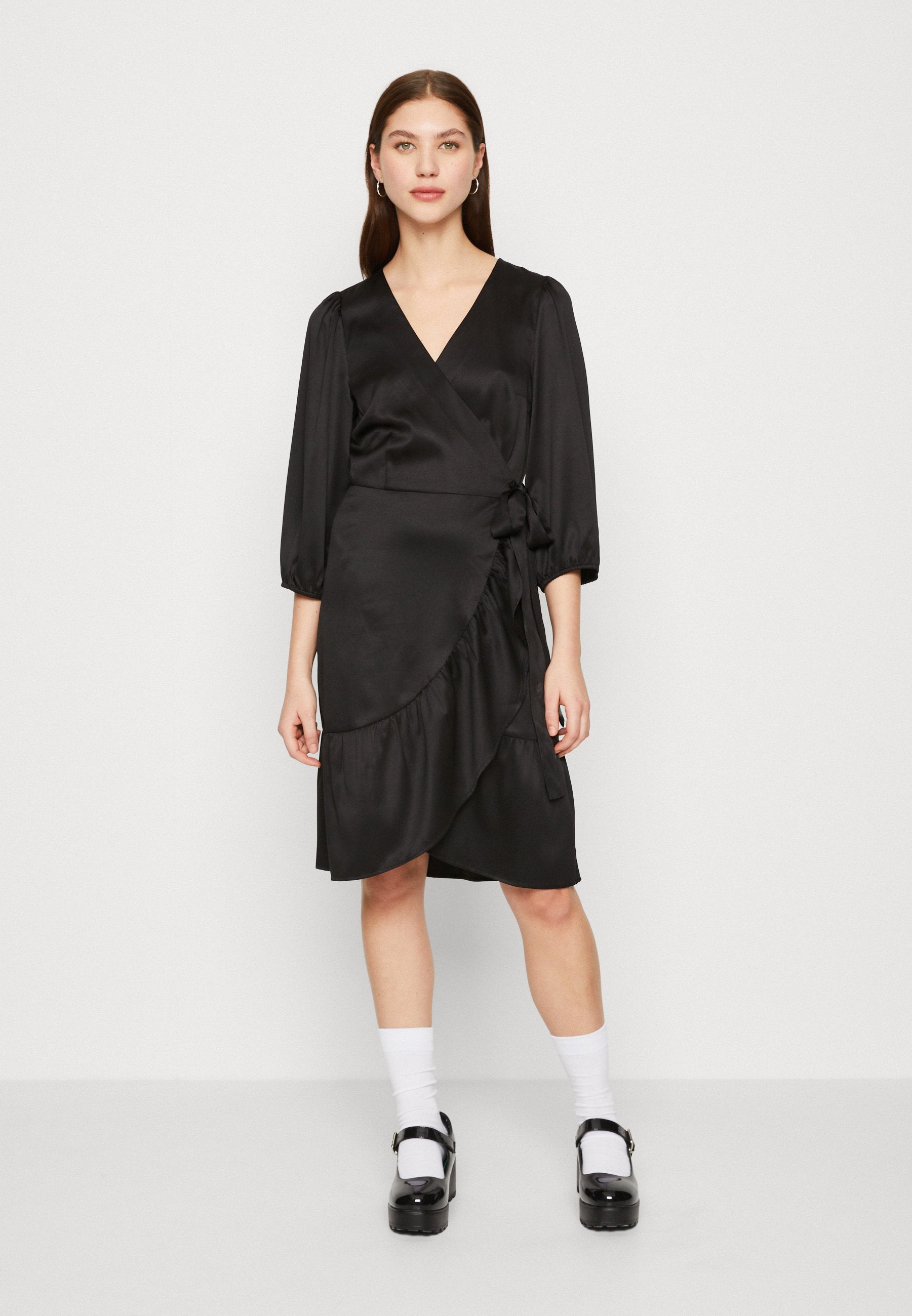VILA VIKARI V NECK WRAP SHORT DRESS