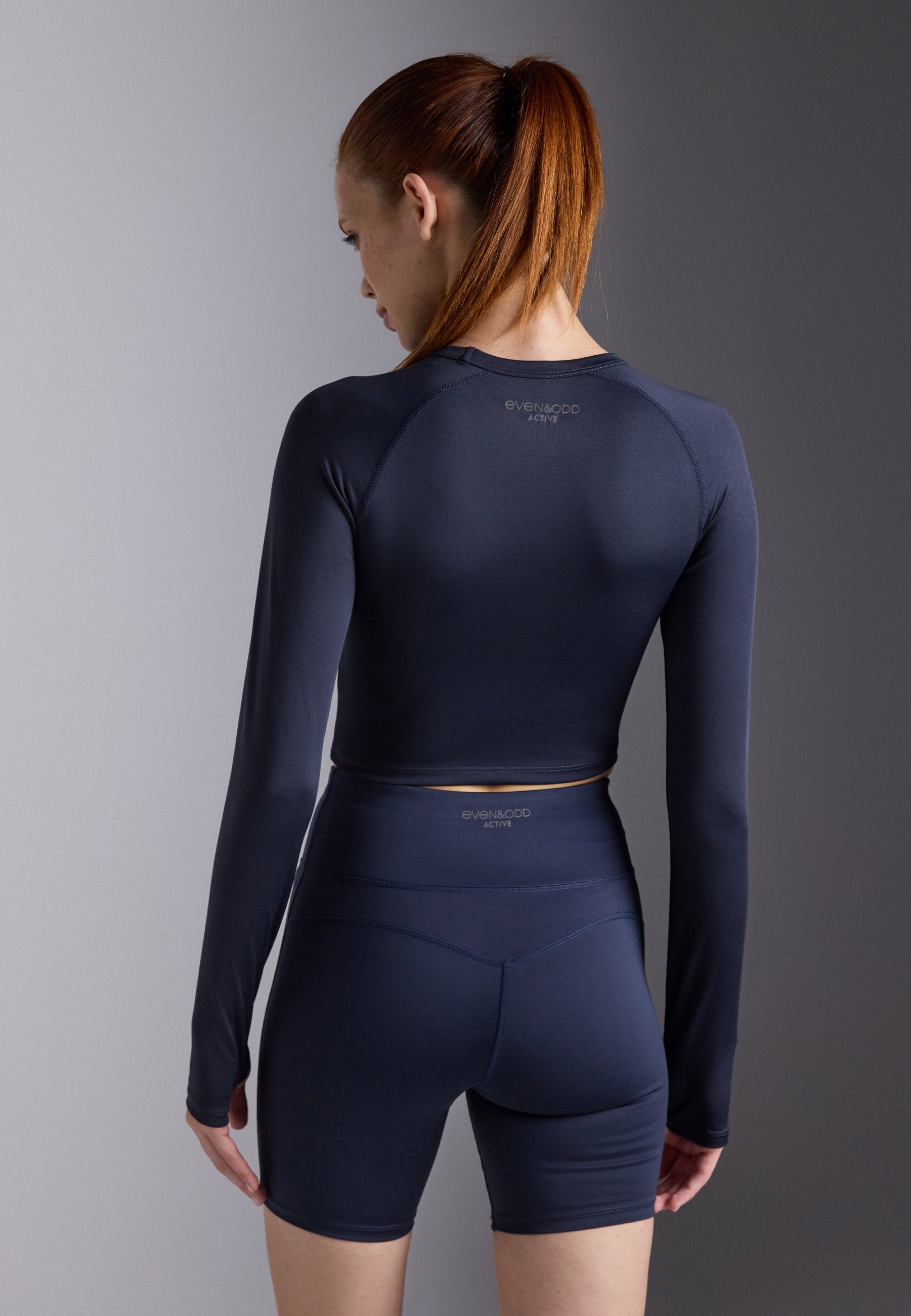 Even&Odd active ESSENTIAL CROPPED LONG SLEEVE TOP WITH THUMB HOLES