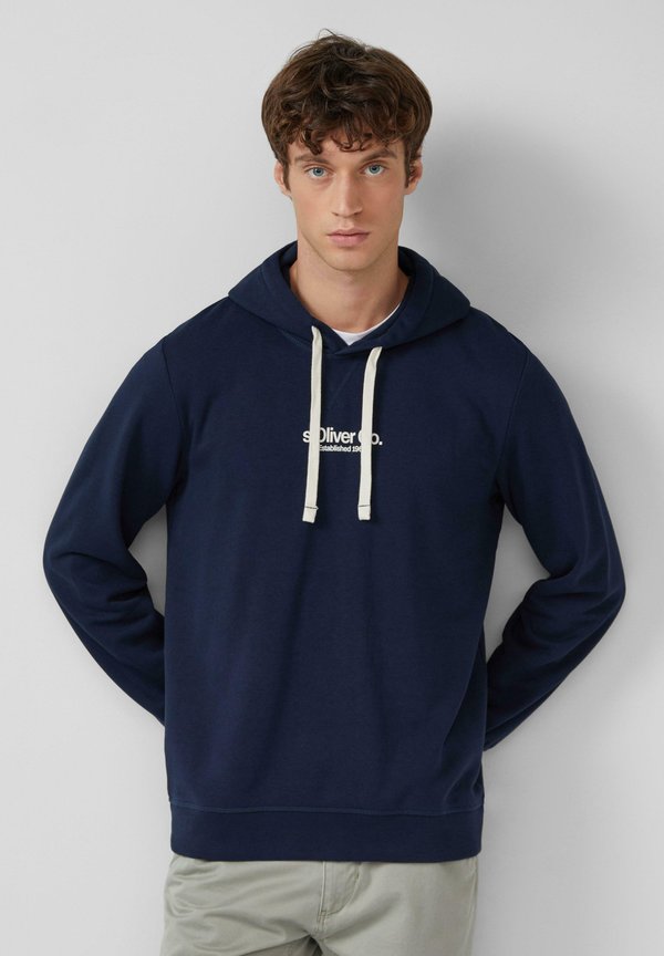 s.Oliver MIT LABEL PRINT - Hoodie - navy