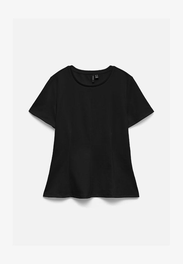 Vero Moda Peplum VMABBY - Basic T-shirt - black