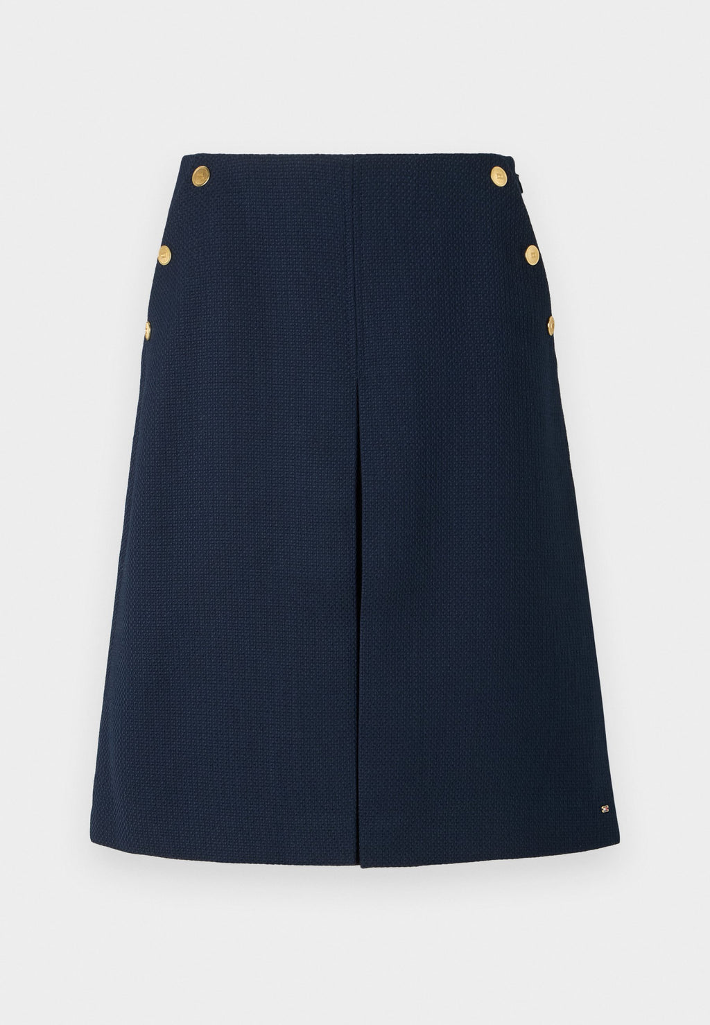 PREPPY TEXTURE KNEE SKIRT Media 1