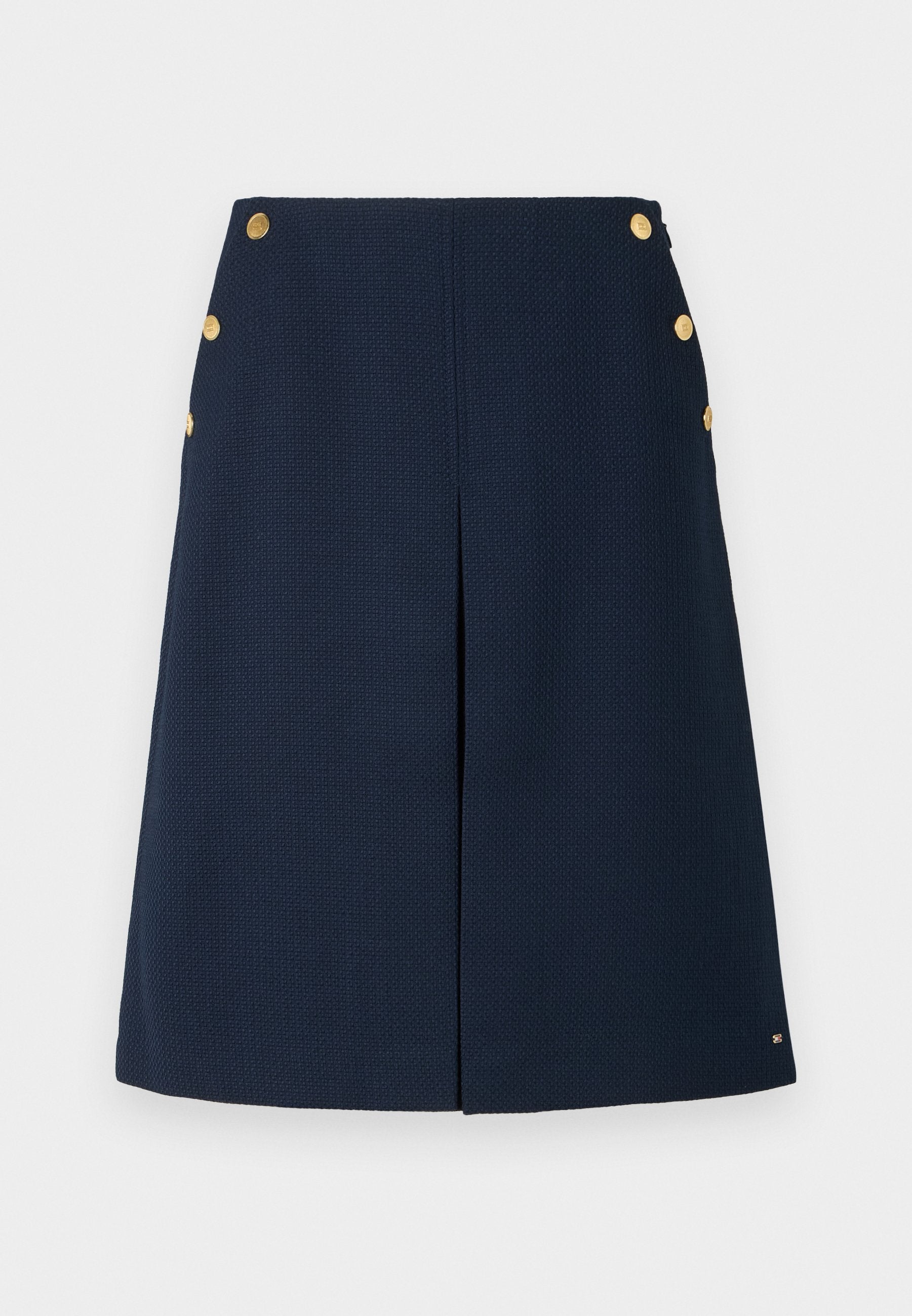 PREPPY TEXTURE KNEE SKIRT Media 1