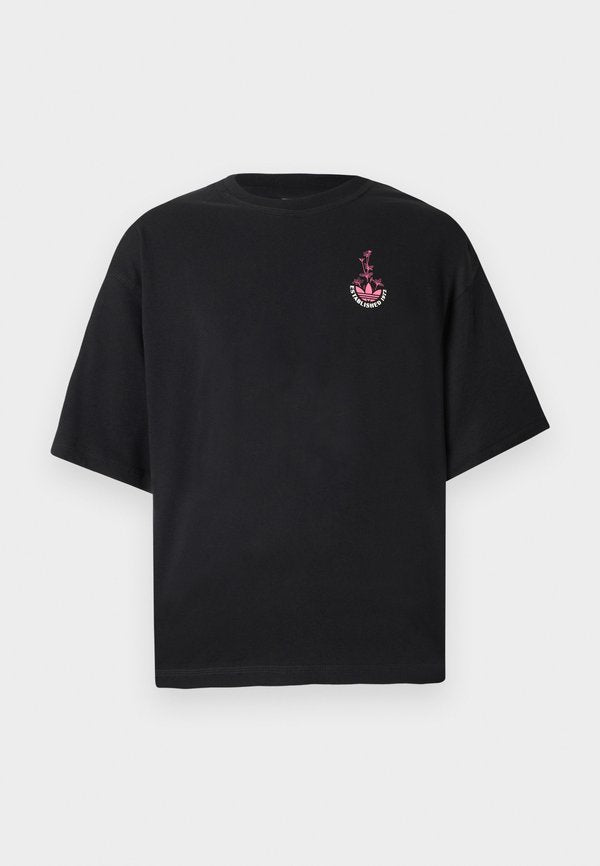 adidas Originals BOTANICAL GRAPHIC OVERSIZED TEE UNISEX - Print T-shirt - black