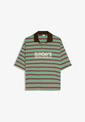 Bershka STRIPE - Polo shirt - brown