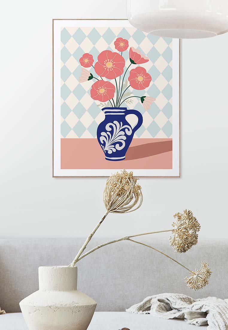Orange Wallz BLUE VASE