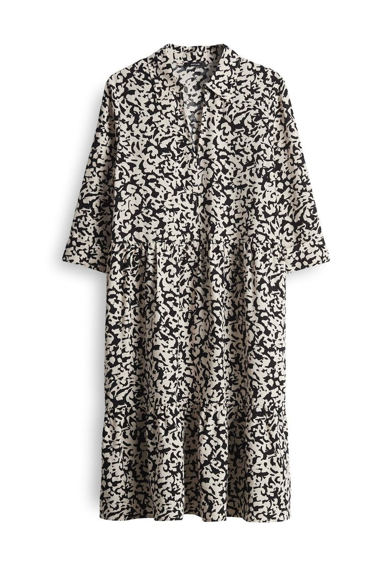 REGULAR A-LINIE 3/4 SLEEVE PRINT VOLANTS Media 1
