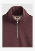 Levi's® ORIGINAL HM QUARTER ZIP WINETASTING HTR - Sweatshirt - winetasting htr - reds