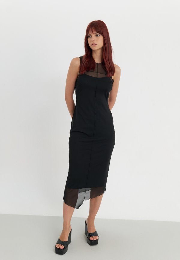 Even&Odd VISIBLE SEAMS ALL OVER MIDI DRESS