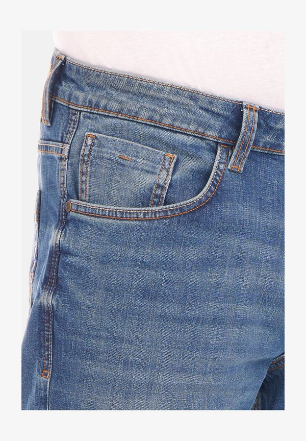 TOM TAILOR MARVIN - Straight leg jeans - clean mid stone blue denim