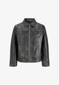 Jack & Jones Leather Leather - Leather jacket - anthracite