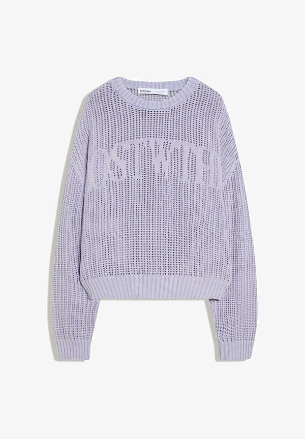 Bershka GRAPHIC ROUND NECK JUMPER - Jumper - purple