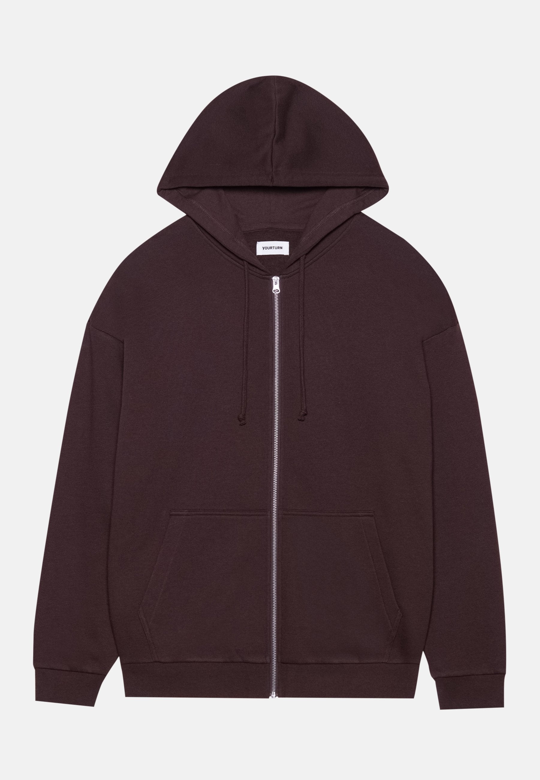 YOURTURN UNISEX RELAXED FIT ZIP-UP HOODIE