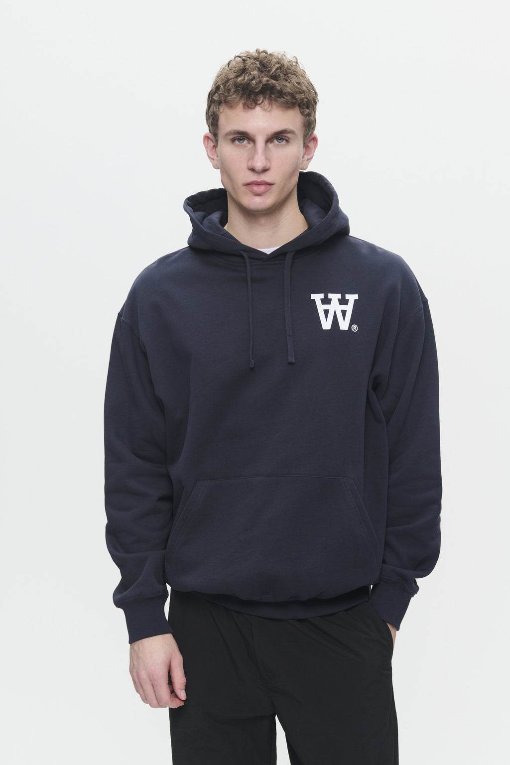 DOUBLE A BY W.W. CASS CHEST PRINT HOODIE UNISEX