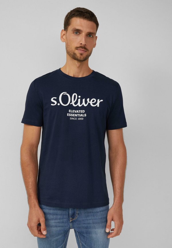 s.Oliver MIT KURZARM UND RUNDHALSAUSSCHNITT IM DOPPELPACK - Print T-shirt - weiß