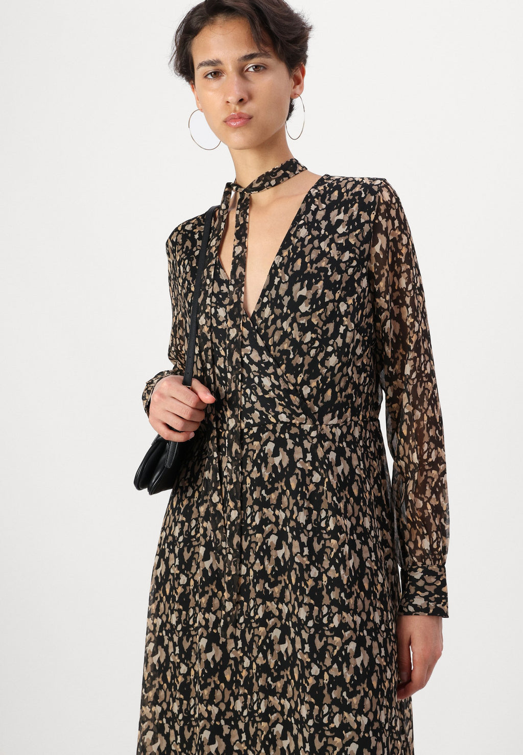 VILA VIFALIA V-NECK L/S MIDI DRESS - NOOS/DC