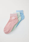 adidas Originals 3S ANKLE S 3PACK UNISEX - Socks - mauve/green/clear sky