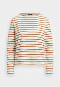 Lauren Ralph Lauren Petite STRIPED JERSEY SNAP-TRIM BOATNECK TOP