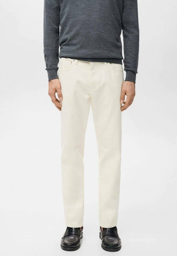 Mango Jeans Tapered Fit - white