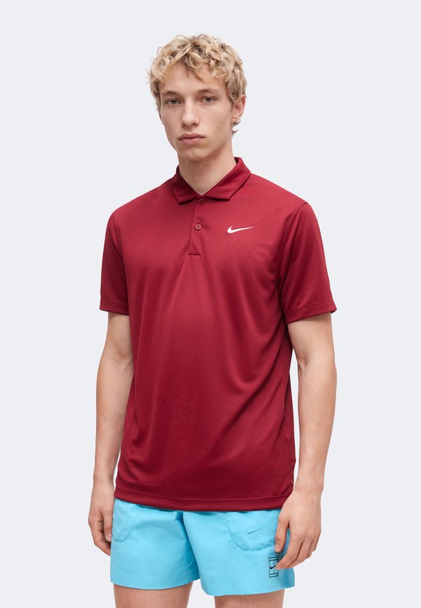 Nike Performance SOLID - Polo shirt - team red/white