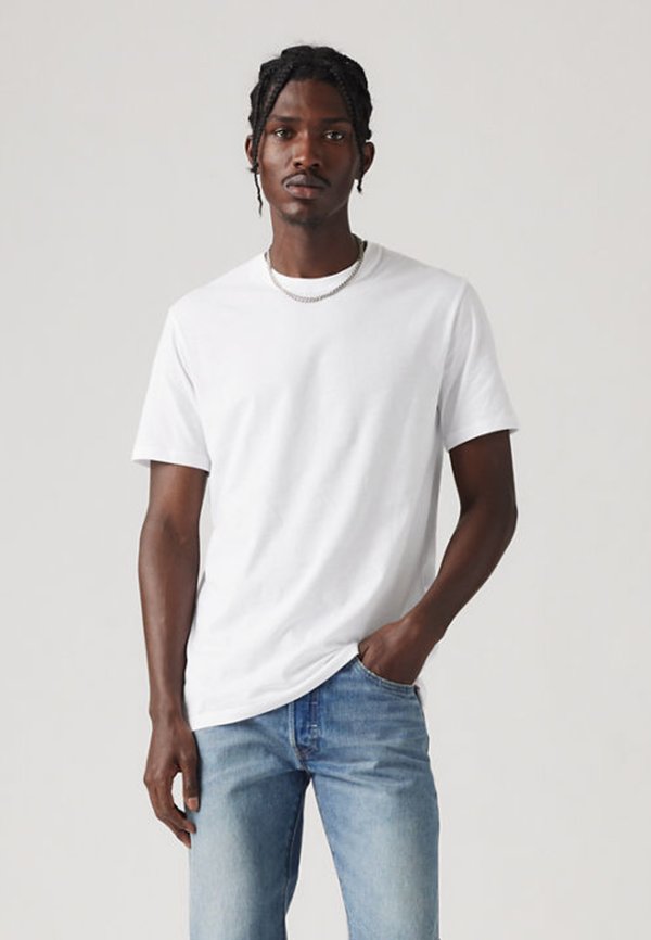 Levi's® SLIM CREW NECK TEE 2 PACK - Basic T-shirt - white/white