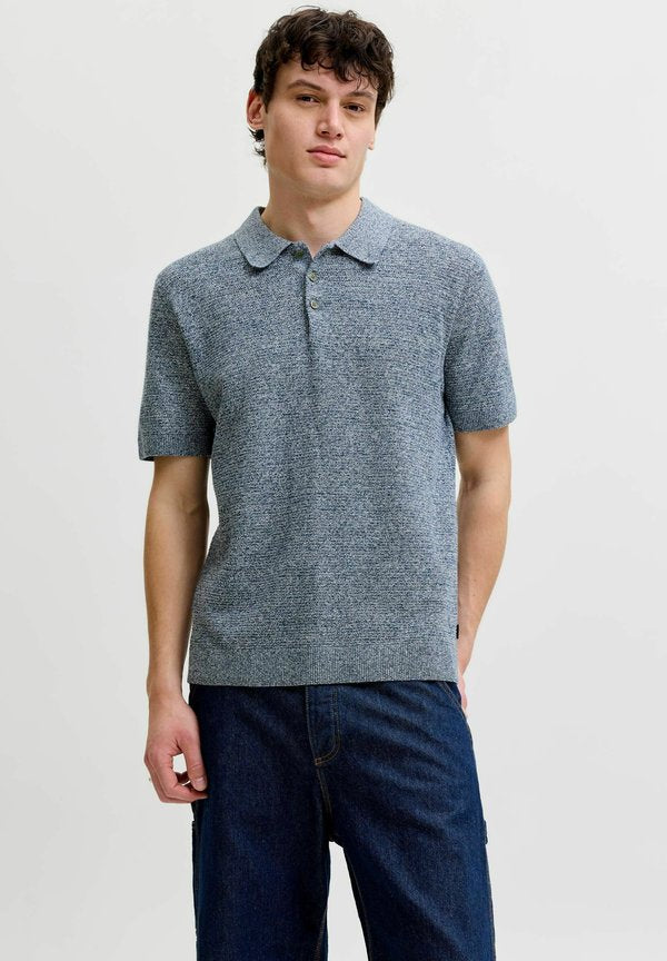 Jack & Jones JPRBLURILEY KNIT POLO SS SN - Polo shirt - pageant blue