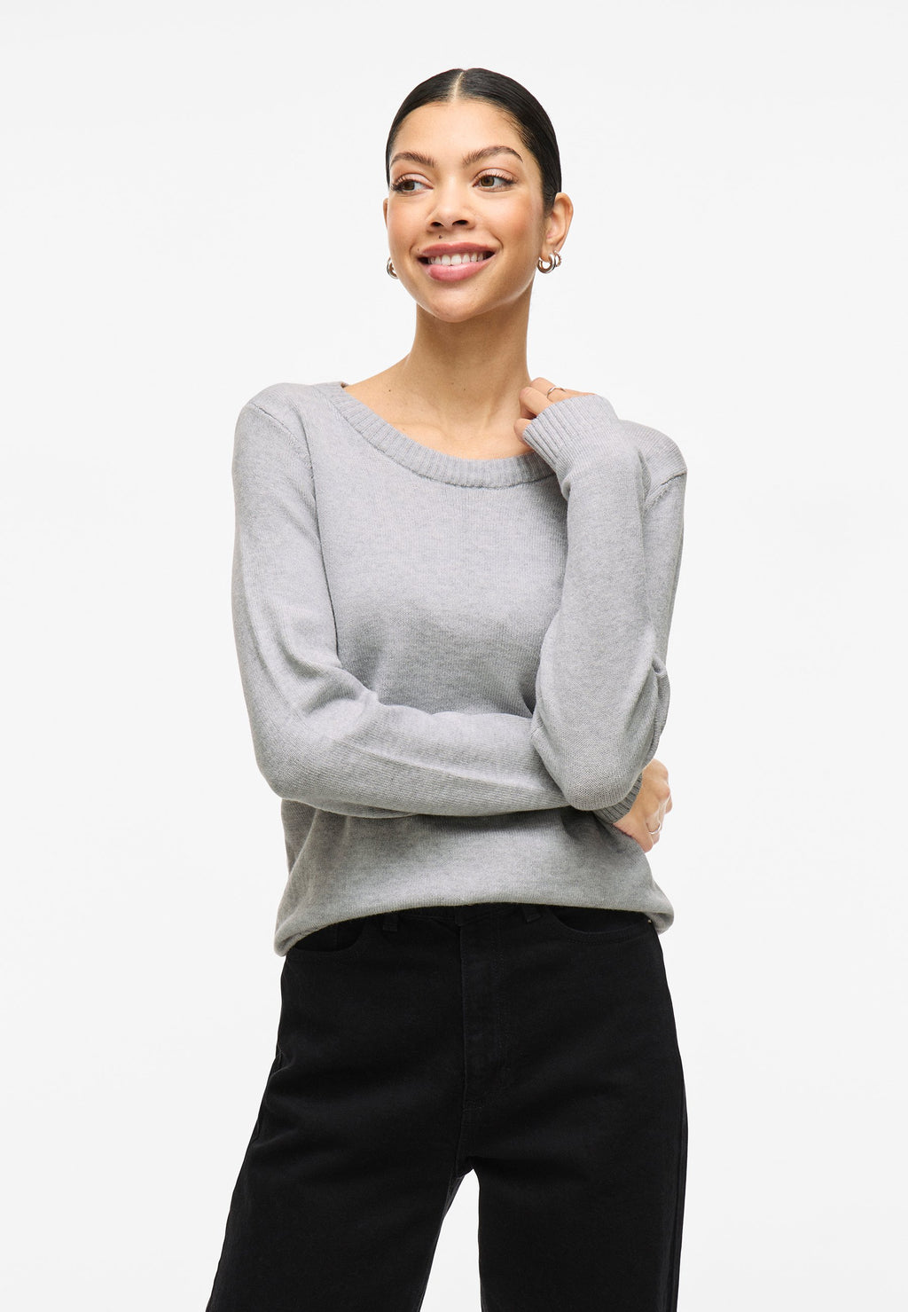 VILA VIRIL O-NECK L/S KNIT TOP - NOOS