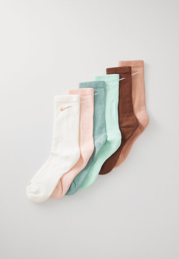 Nike Performance EVERYDAY PLUS CREW UNISEX 6 PACK - Sports socks - mint foam/cannon/washed coral/rose/fauna brown/sail