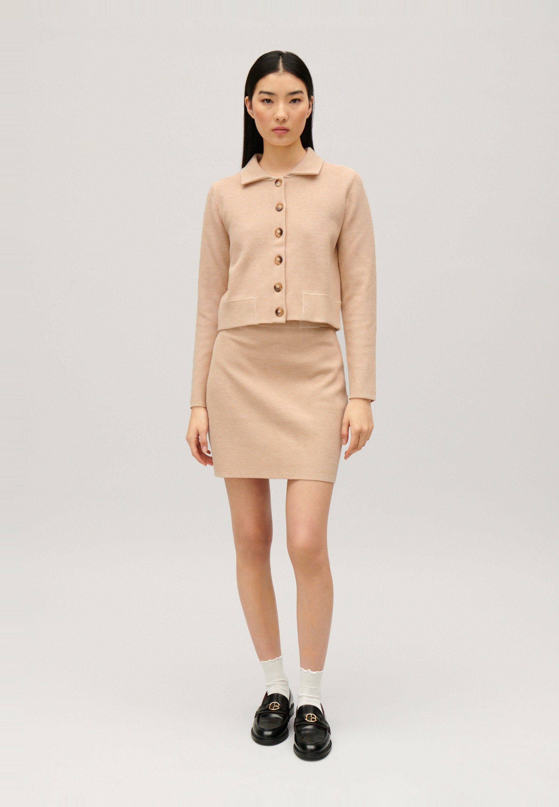 Claudie Pierlot JUPE COURTE TAILLE-HAUTE