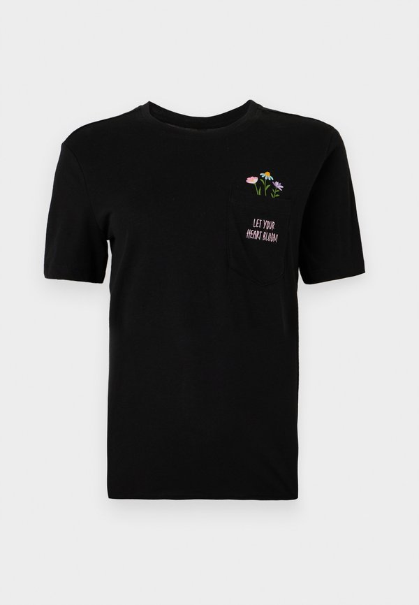 ONLY ONLPOLLY POCKET BOX - Print T-shirt - black