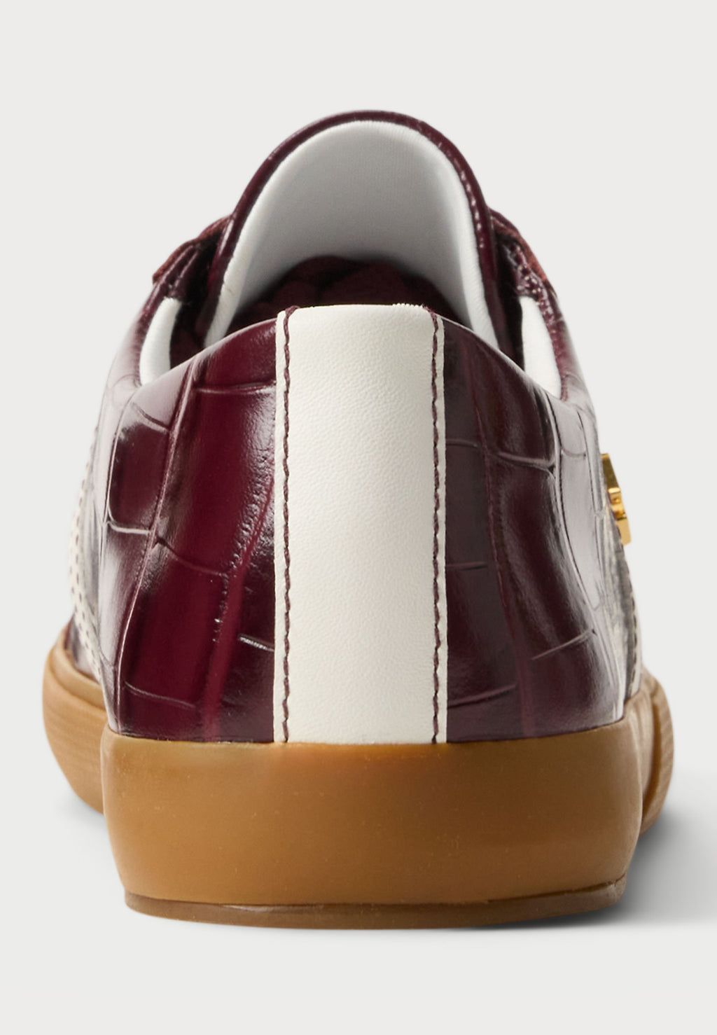 Lauren Ralph Lauren JANSON II CROC-EMBOSSED LEATHER SNEAKER